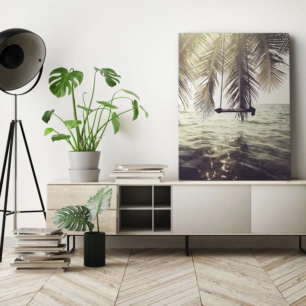 Obraz na plátně - Houpat se libovolně v oblacích - 55x100 cm
