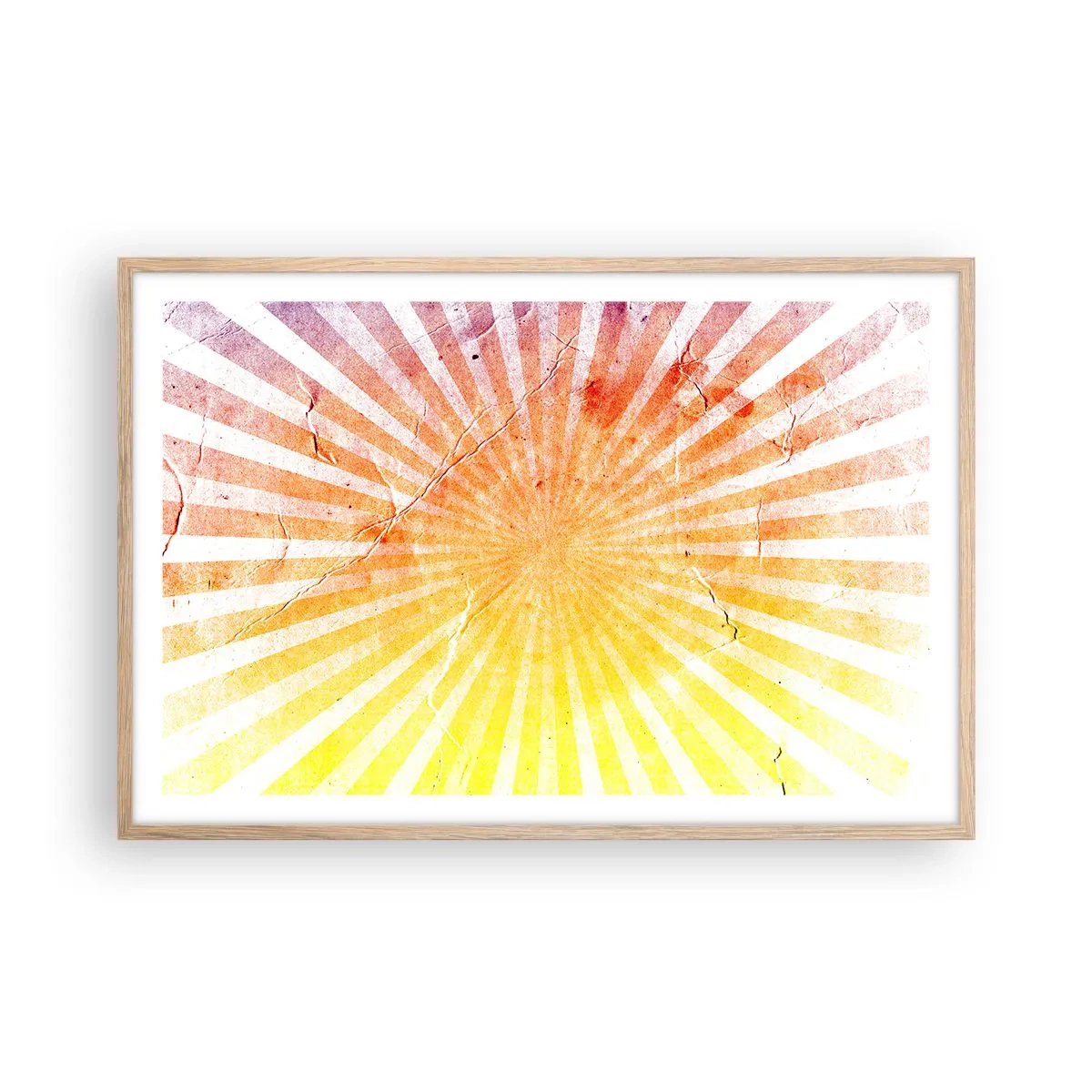 Plakát v rámu světlý dub - Východy a západy - 91x61 cm