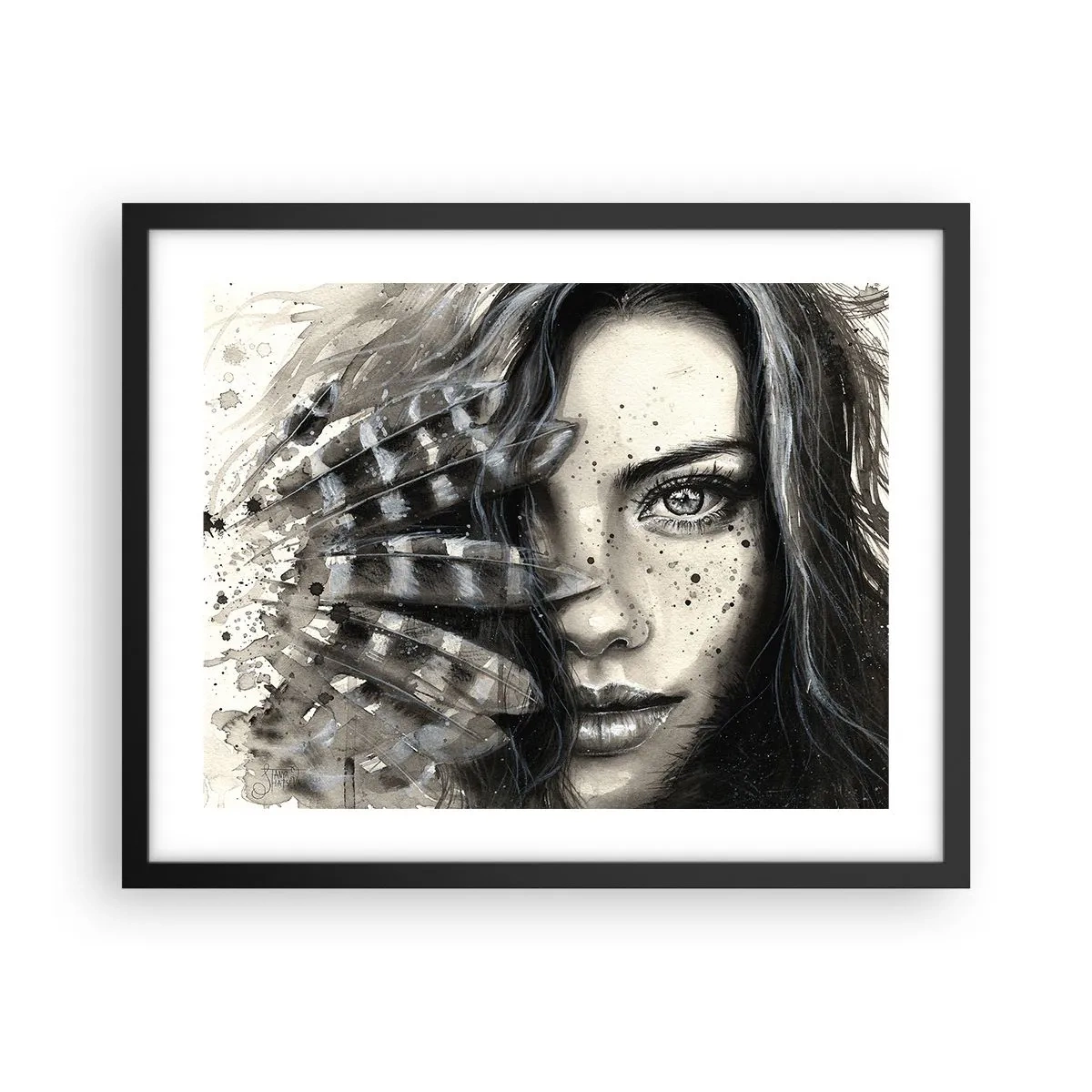 Plakát v černém rámu - Divoká krása - 50x40 cm