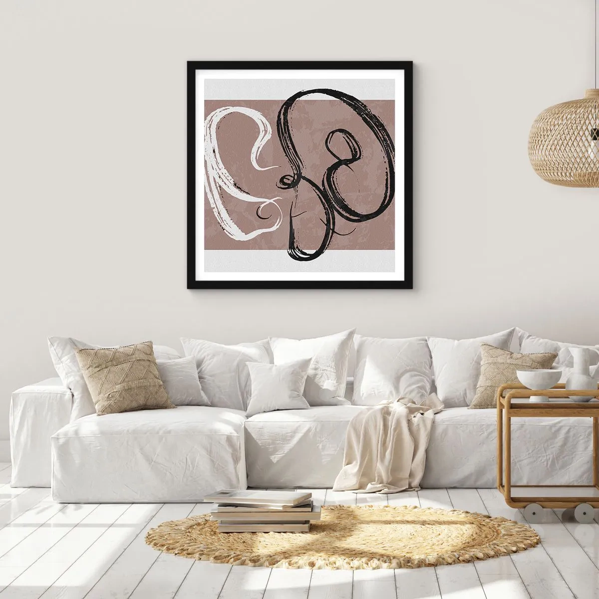 Plakát v černém rámu - Kompozice – hledání úplnosti - 60x60 cm