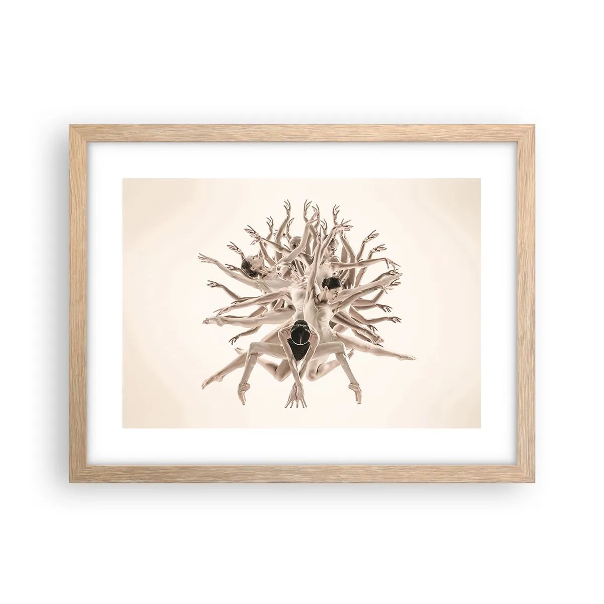 Plakát v rámu světlý dub - Rozkvět v tanci - 40x30 cm