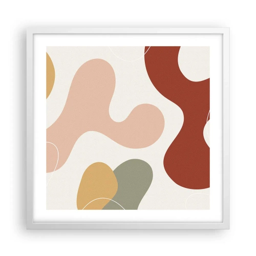 Plakát v bílém rámu - Klikyháky - 50x50 cm