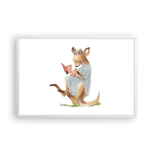 Plakát v bílém rámu - Přečti mi, mami - 91x61 cm