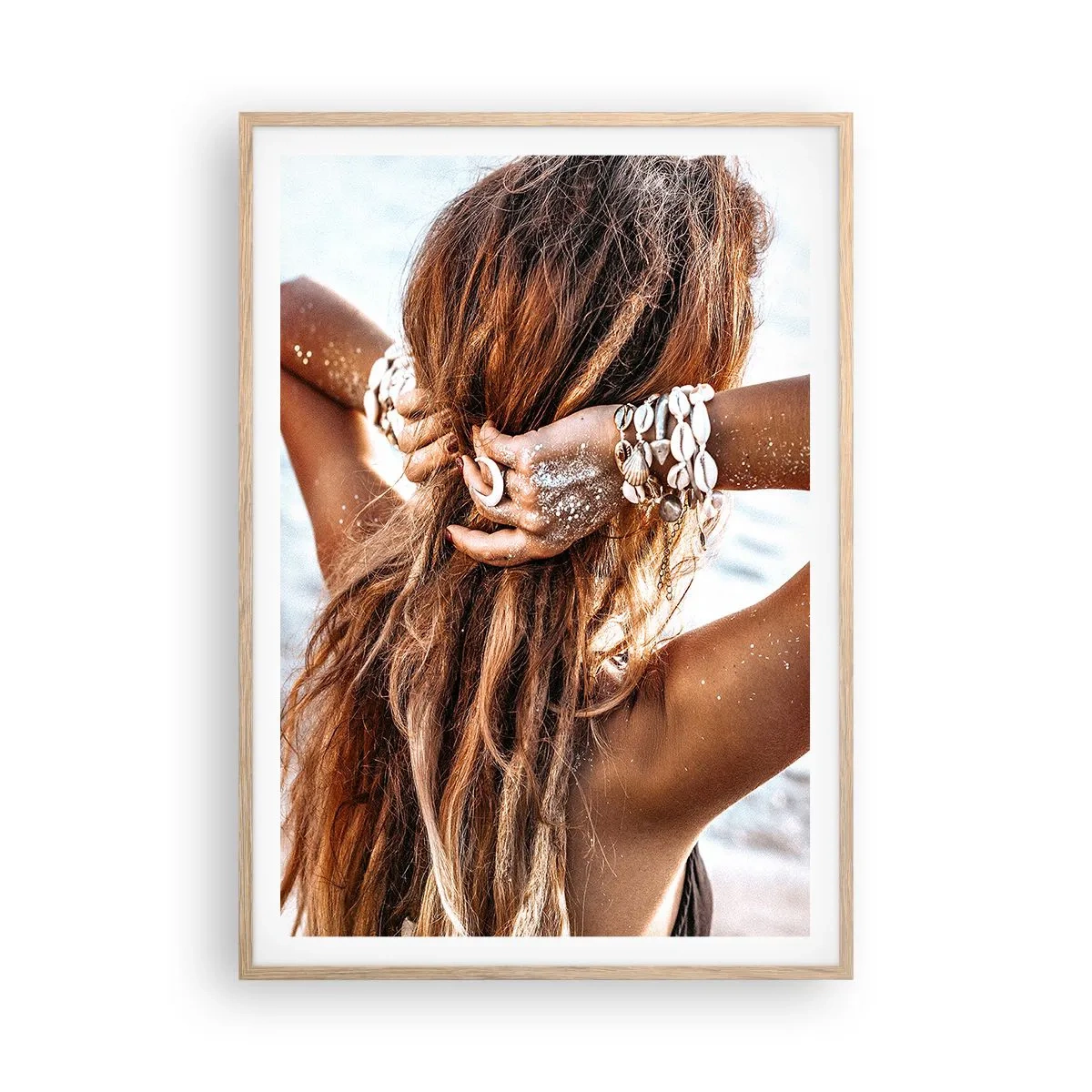 Plakát v rámu světlý dub - Sestra vody a slunce - 70x100 cm