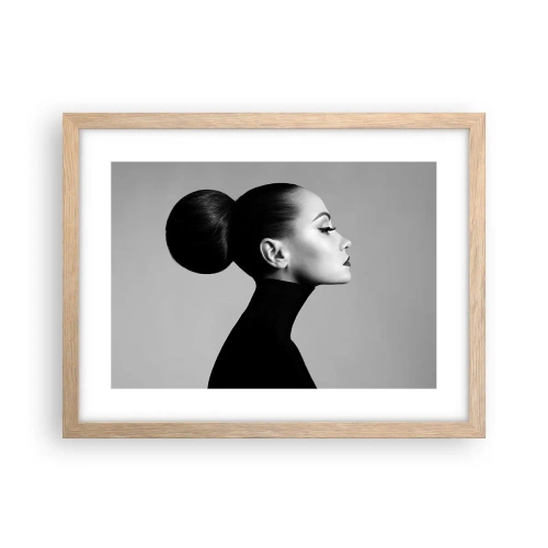Plakát v rámu světlý dub - Moderní Nefertiti - 40x30 cm