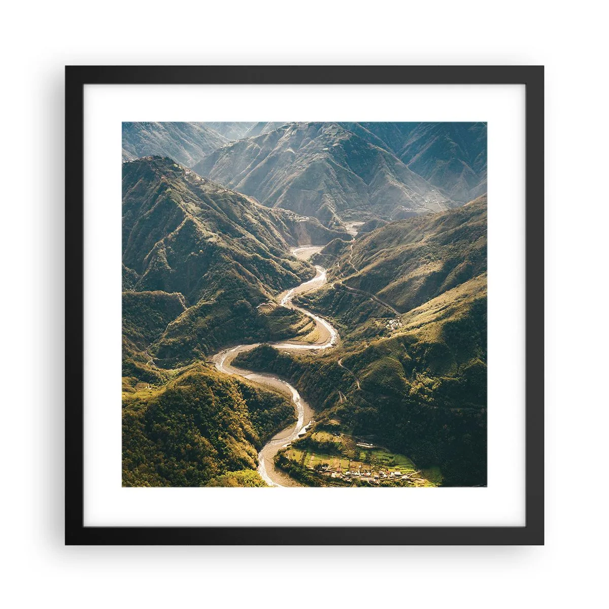 Plakát v černém rámu - Přímo ze srdce hor - 40x40 cm