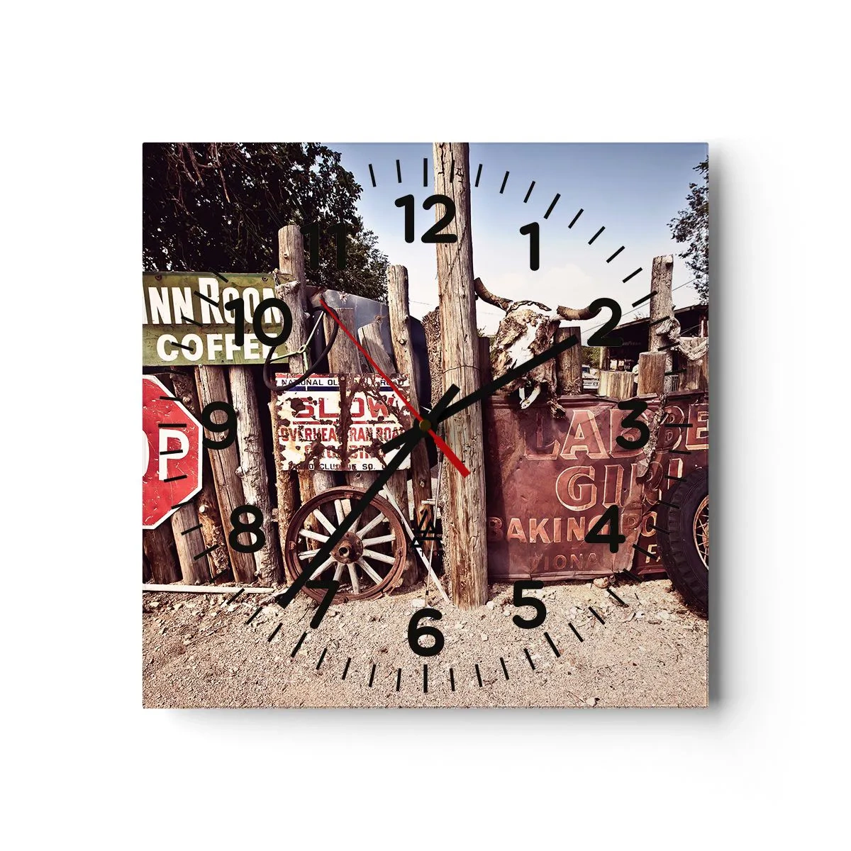 Nástěnné hodiny - A čas se zastavil - 30x30 cm