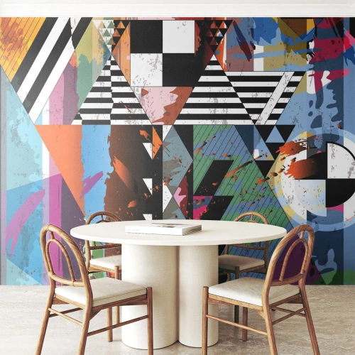 Fototapeta Premium Canvas - Geometricky a organicky - Abstrakce, Kus, Moderní umění - 400x280 cm