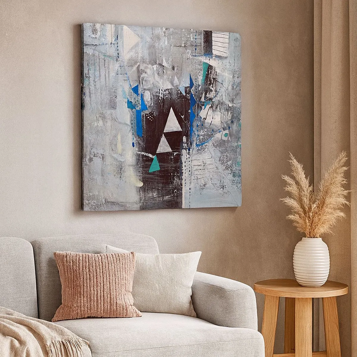 Obraz na plátně - Přednostní pořadí trojúhelníků - 30x30 cm