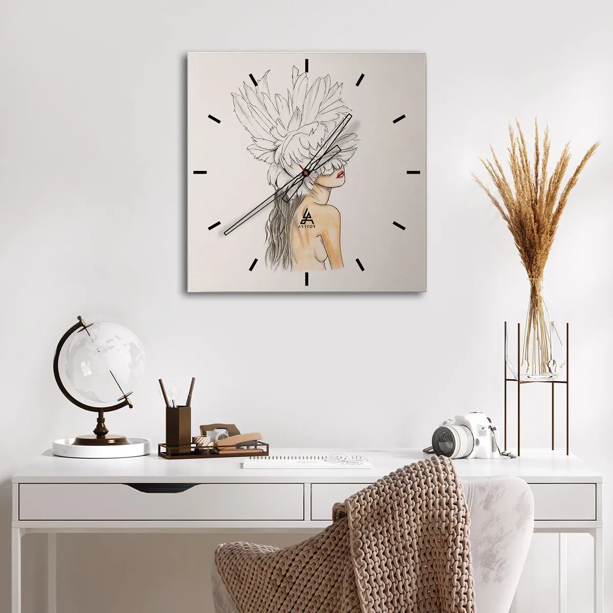 Nástěnné hodiny - Vrchol krásy - 40x40 cm