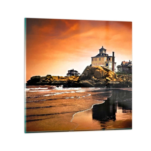 Obraz na skle - Elegance západního pobřeží - 30x30 cm