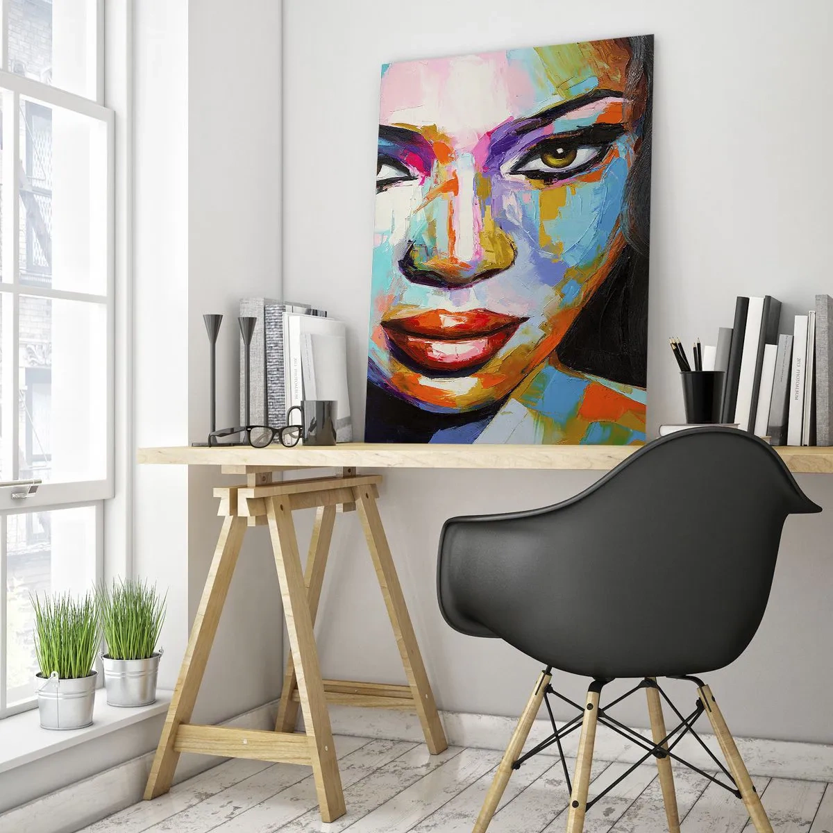 Obraz na skle - Nejde odtrhnout oči - 50x70 cm