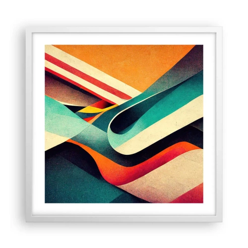 Plakát v bílém rámu - Intenzivní kompozice - 50x50 cm