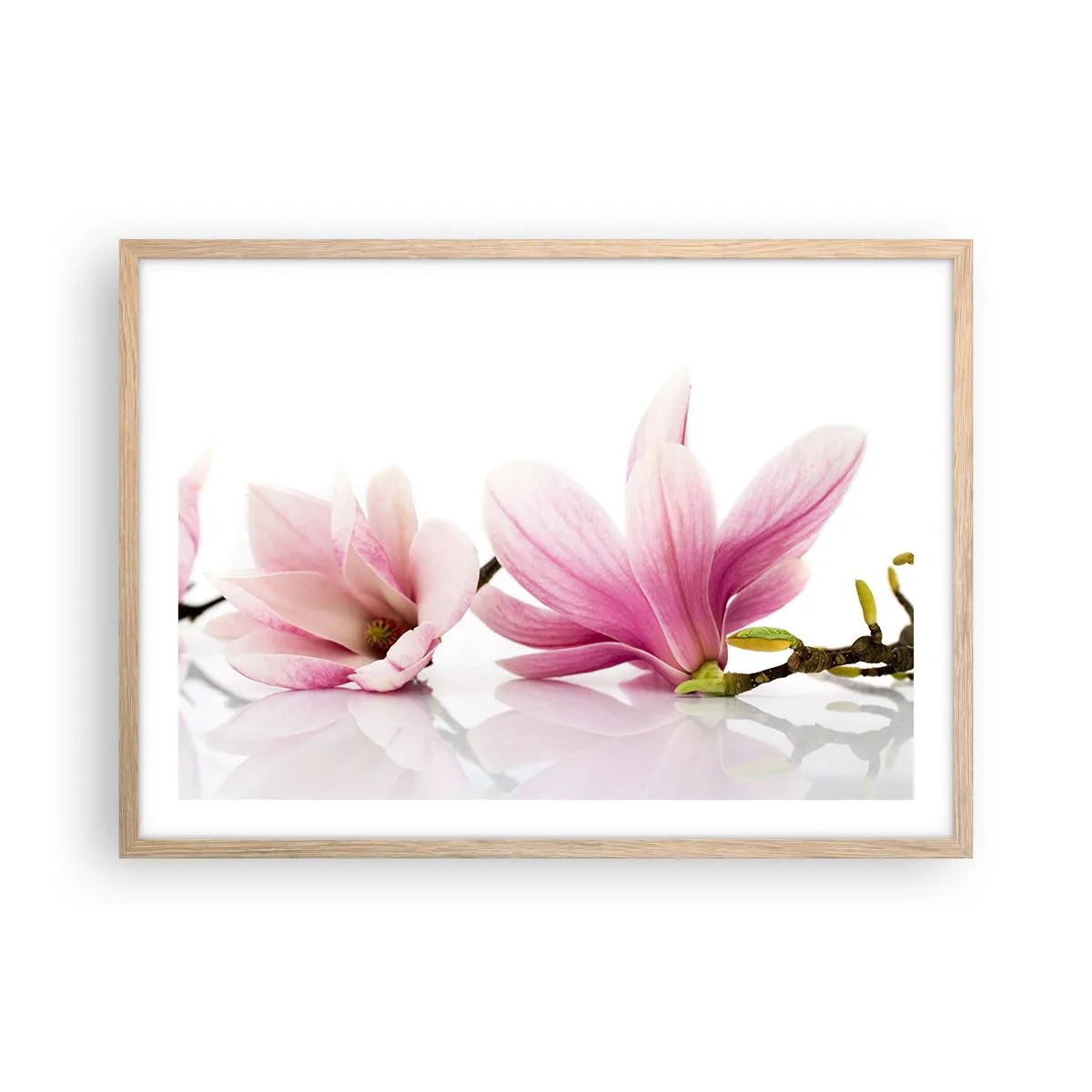 Plakát v rámu světlý dub - Jemné jako závan jara - 70x50 cm