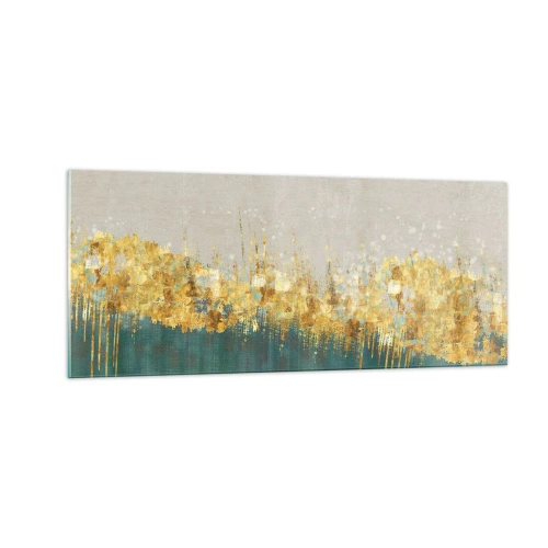 Obraz na skle - Zlatá hranice - 100x40 cm