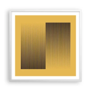 Plakát v bílém rámu - Čtverec protikladů - 60x60 cm