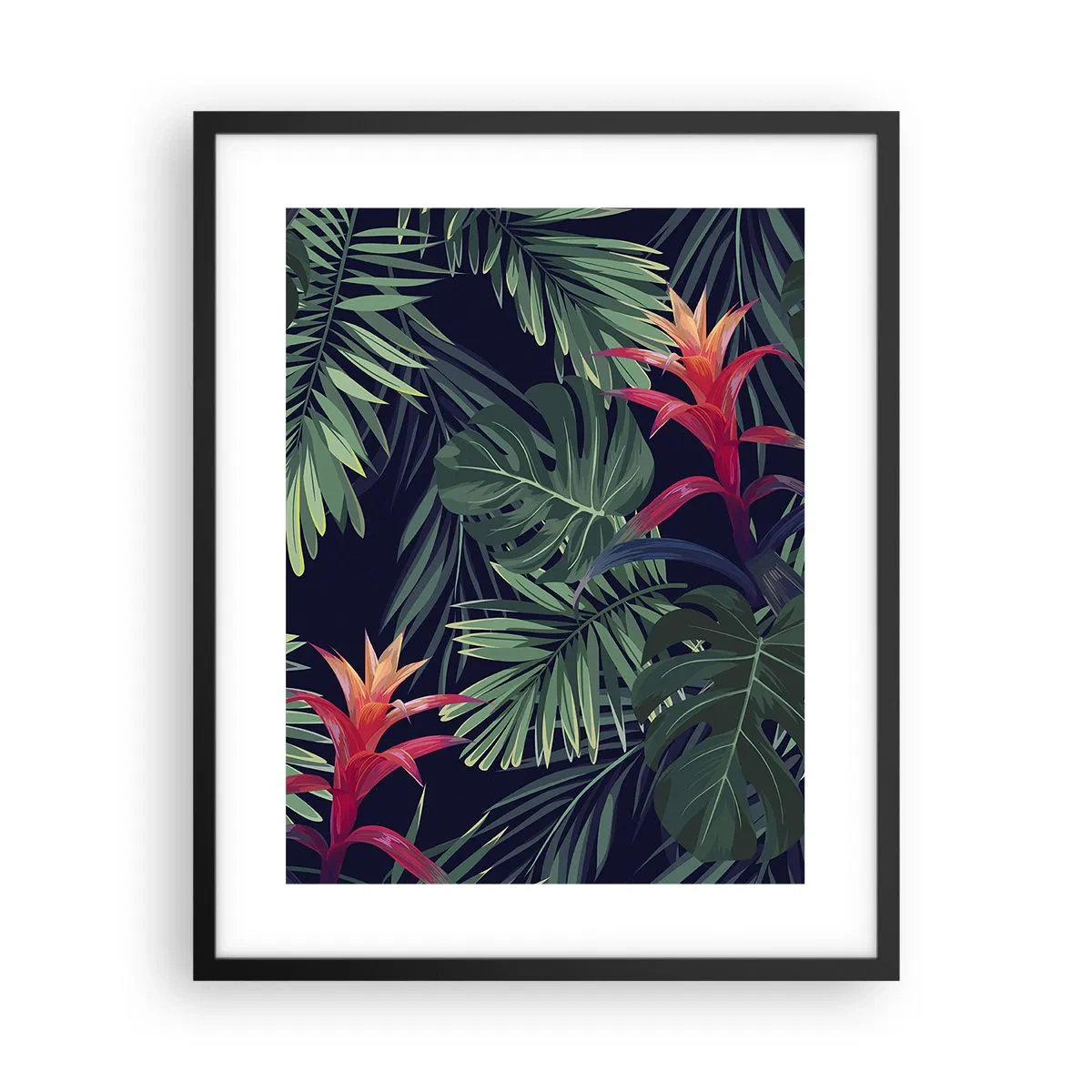 Plakát v černém rámu - Vzplanout v zeleném - 40x50 cm