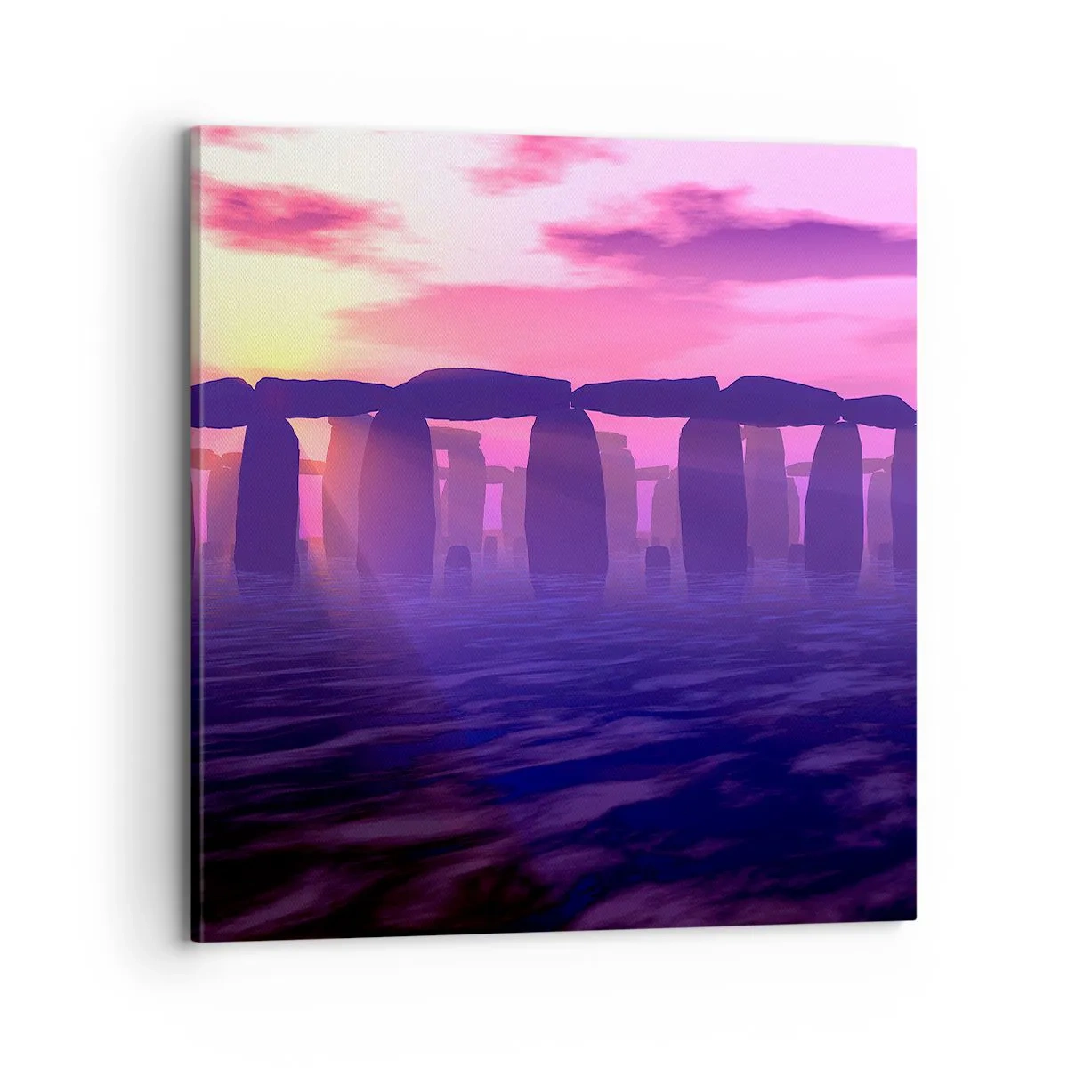 Obraz na plátně - Tajemství za svítání v mlze - 70x70 cm