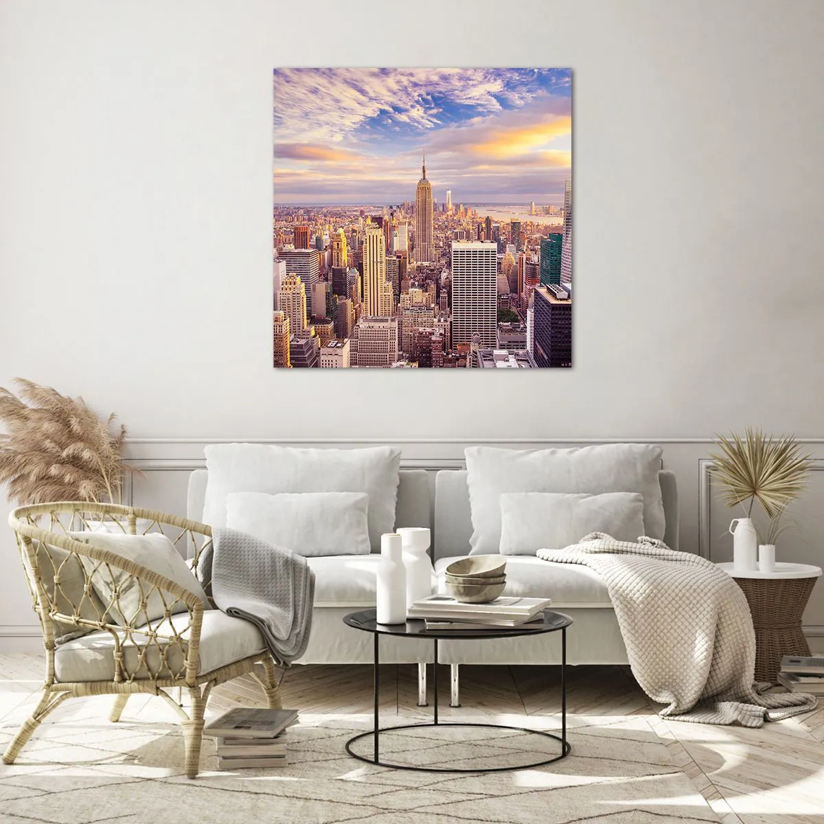 Obraz na skle - Dosáhnout samotná oblaka - 40x40 cm