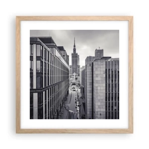 Plakát v rámu světlý dub - Varšavské údolí - 40x40 cm