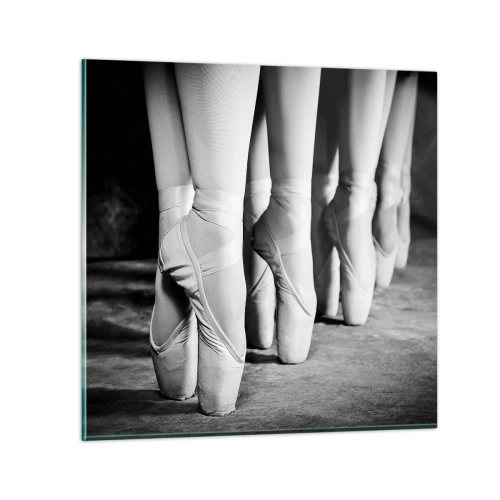 Obraz na skle - Společně, lehce - 70x70 cm