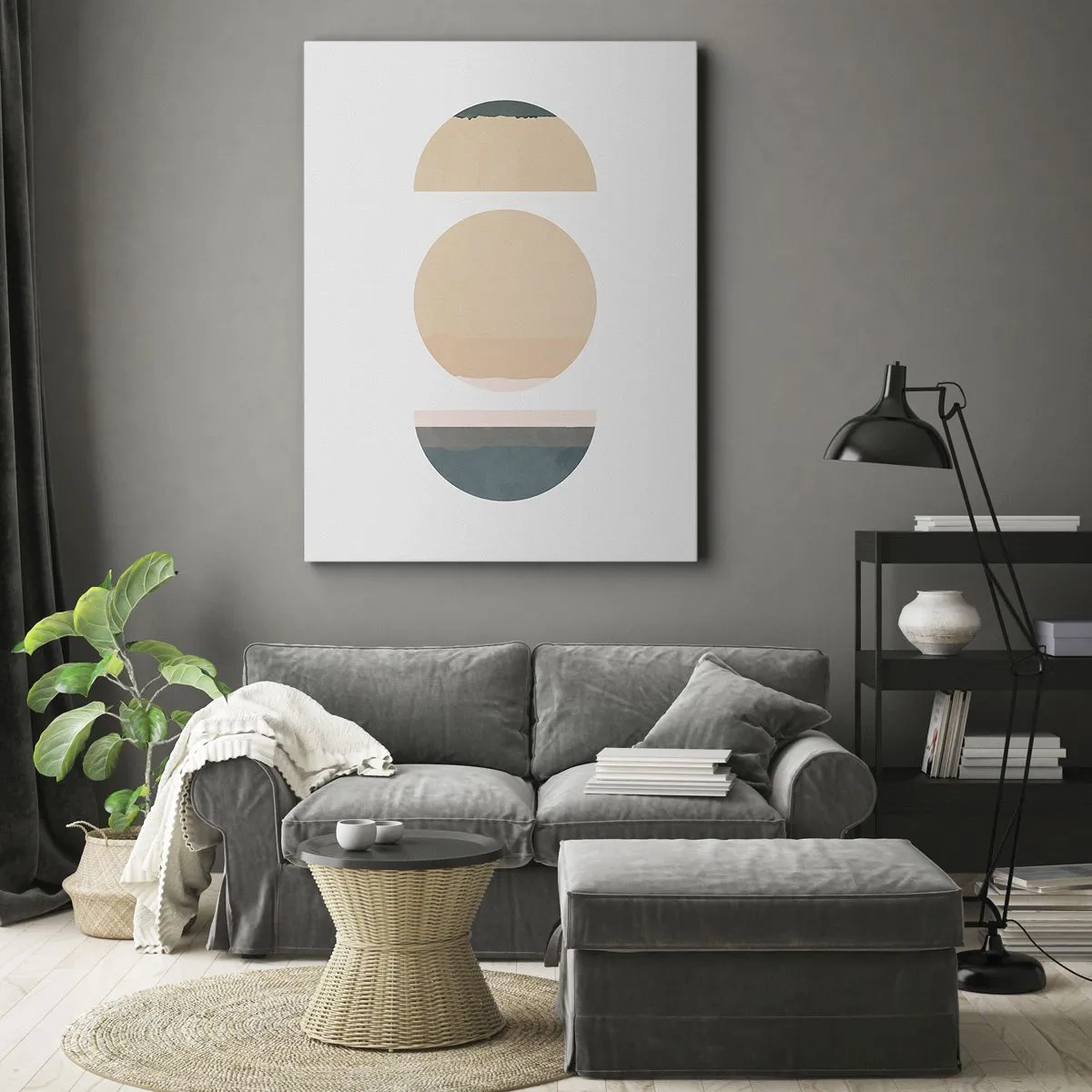 Obraz na plátně - Kruh za kruhem - 65x120 cm