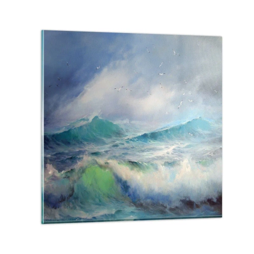 Obraz na skle - „Vichřice zavyla triumfálně…“ - 70x70 cm