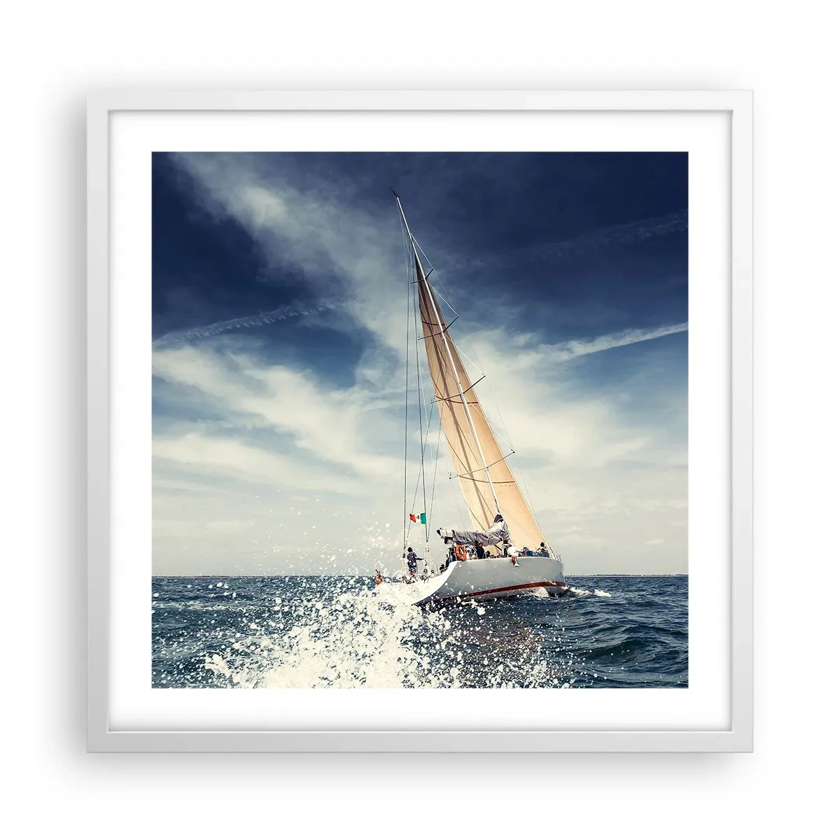 Plakát v bílém rámu - Nás nedohoní! - 50x50 cm