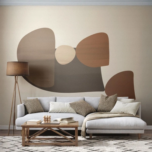 Fototapeta Standard Eco - Bronzová kompozice - Abstrakce, Kus, Moderní umění - 250x175 cm