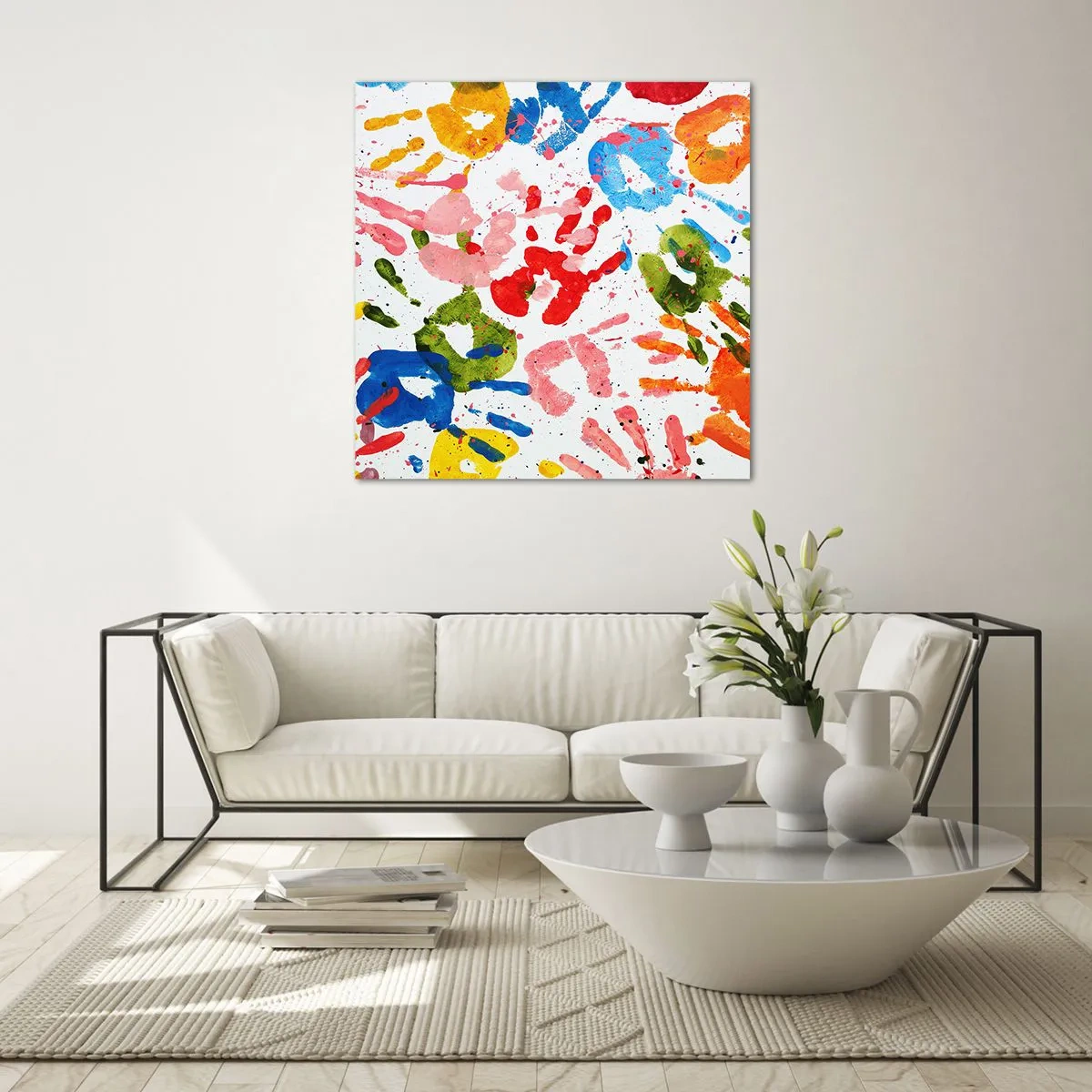 Obraz na skle - Jdi ve stopách - 60x60 cm