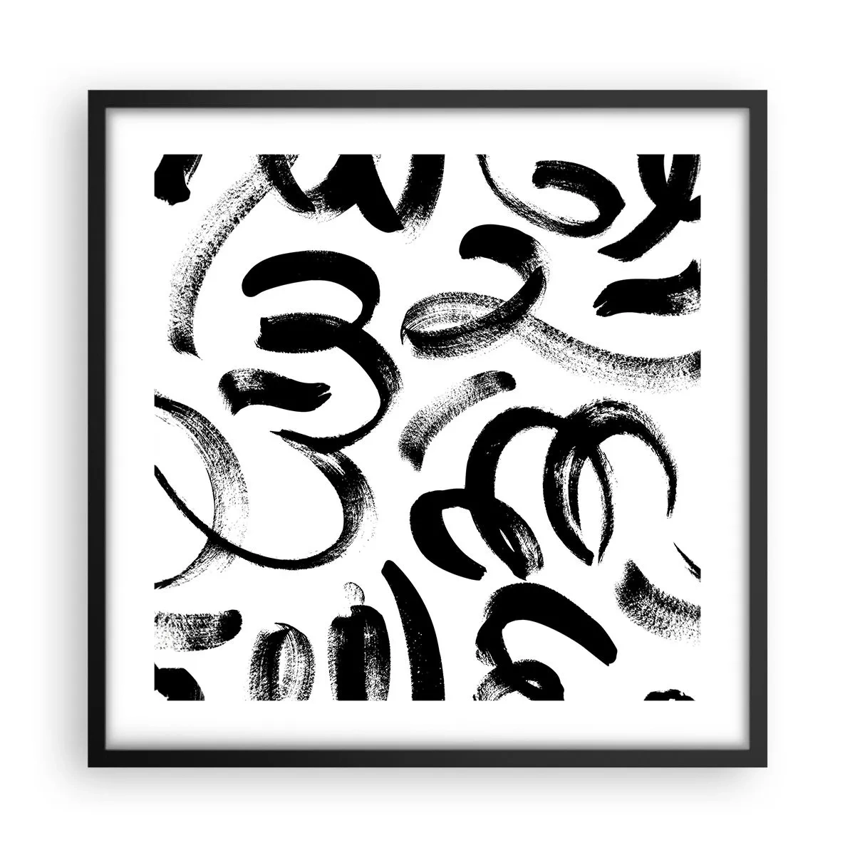 Plakát v černém rámu - Černé na bílém - 50x50 cm
