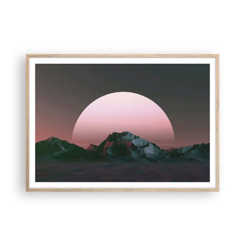 Plakát v rámu světlý dub - V sousední galaxii - 100x70 cm