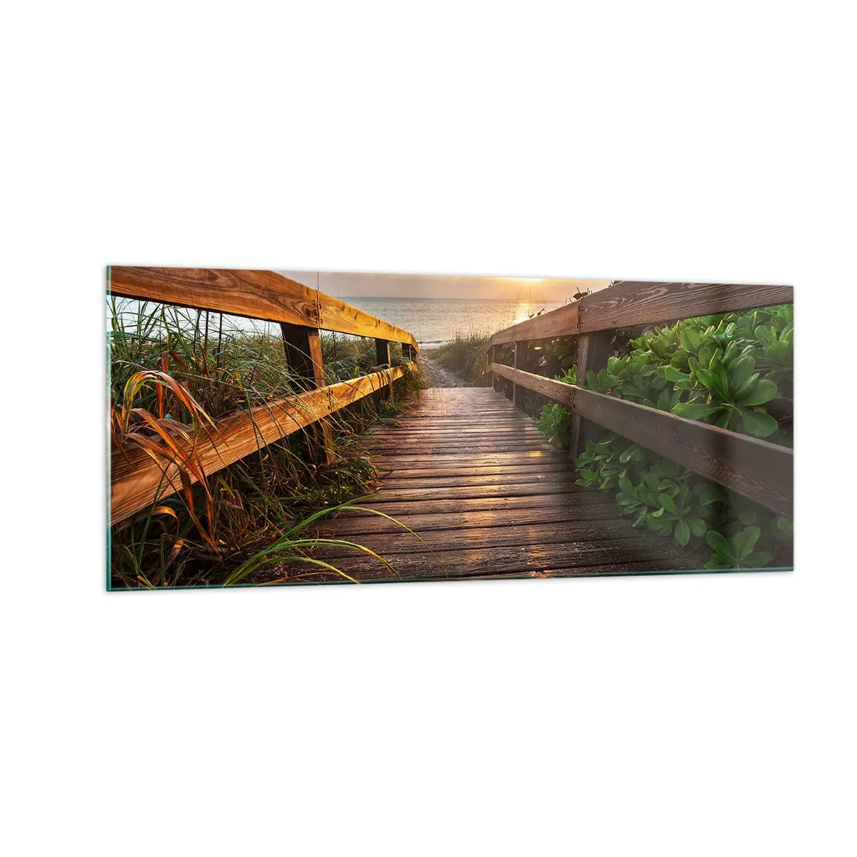 Obraz na skle - A přímo ke břehu - 100x40 cm