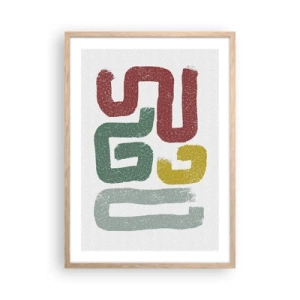 Plakát v rámu světlý dub - V neznámém jazyce - 50x70 cm