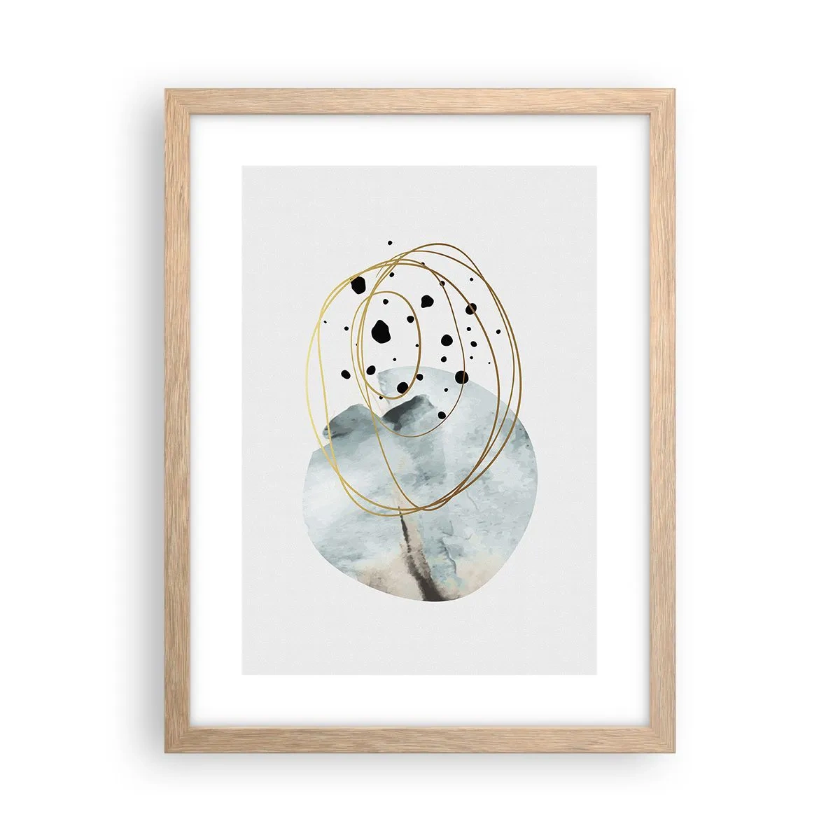 Plakát v rámu světlý dub - V objetí prostoru - 30x40 cm