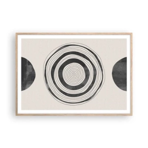 Plakát v rámu světlý dub - Důležité je to, co je uprostřed - 100x70 cm