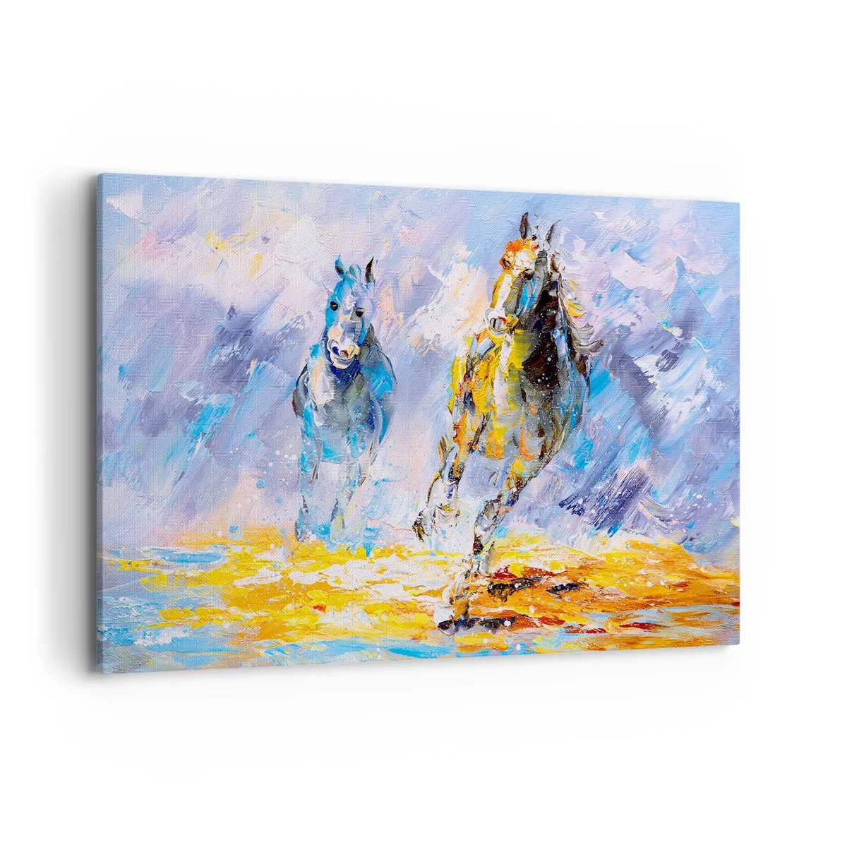 Obraz na plátně - Cválající skrze září - 120x80 cm