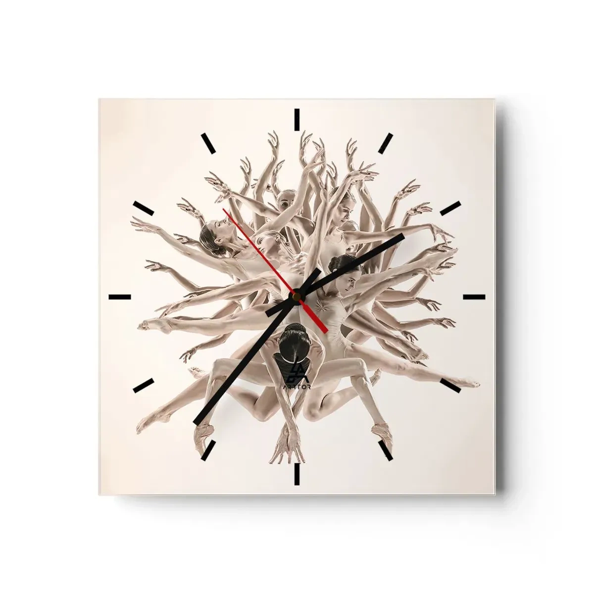 Nástěnné hodiny - Rozkvět v tanci - 30x30 cm