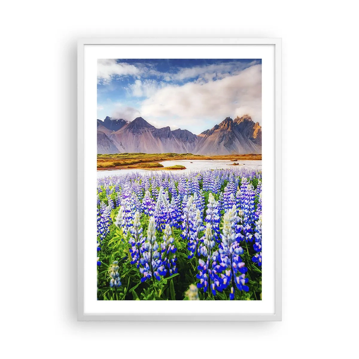 Plakát v bílém rámu - Síla a přísnost vedle mírnosti - 50x70 cm