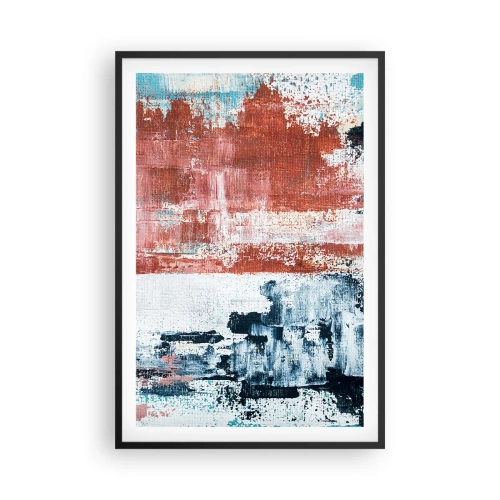 Plakát v černém rámu - Abstraktní půl na půl - 61x91 cm