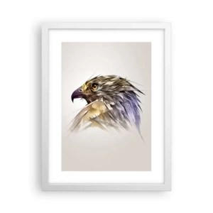 Plakát v bílém rámu - Portrét bojovníka - 30x40 cm