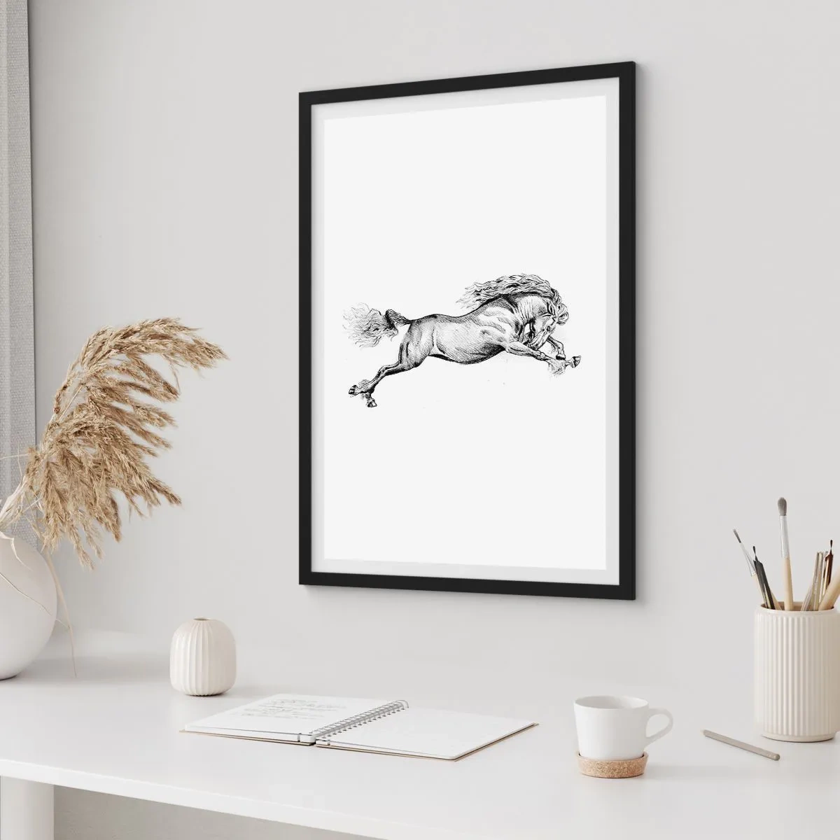 Plakát v černém rámu - Zastavený v cvalu - 61x91 cm