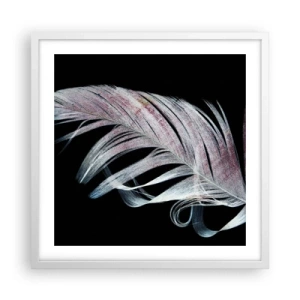 Plakát v bílém rámu - Přemýšlejte o dotyku - 50x50 cm