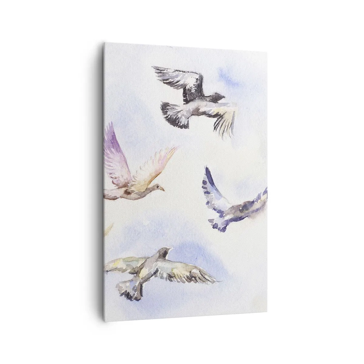 Obraz na plátně - Svoboda v šedé a modré - 80x120 cm