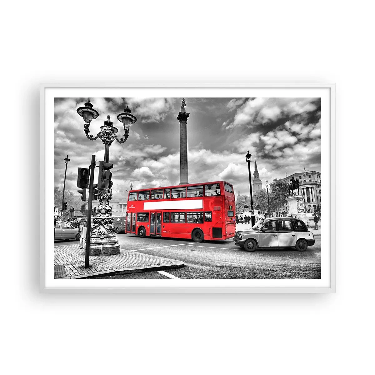 Plakát v bílém rámu - Skutečné krevní řečiště města - 100x70 cm