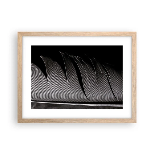 Plakát v rámu světlý dub - Peří – nádherná konstrukce - 40x30 cm