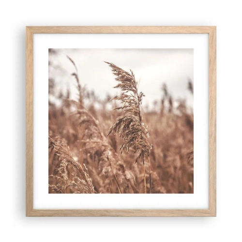 Plakát v rámu světlý dub - Na polích už je podzim - 40x40 cm