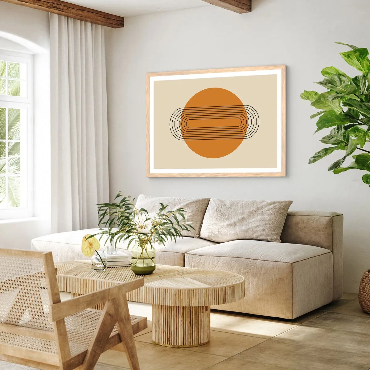 Plakát v rámu světlý dub - Dokonalý plán - 100x70 cm