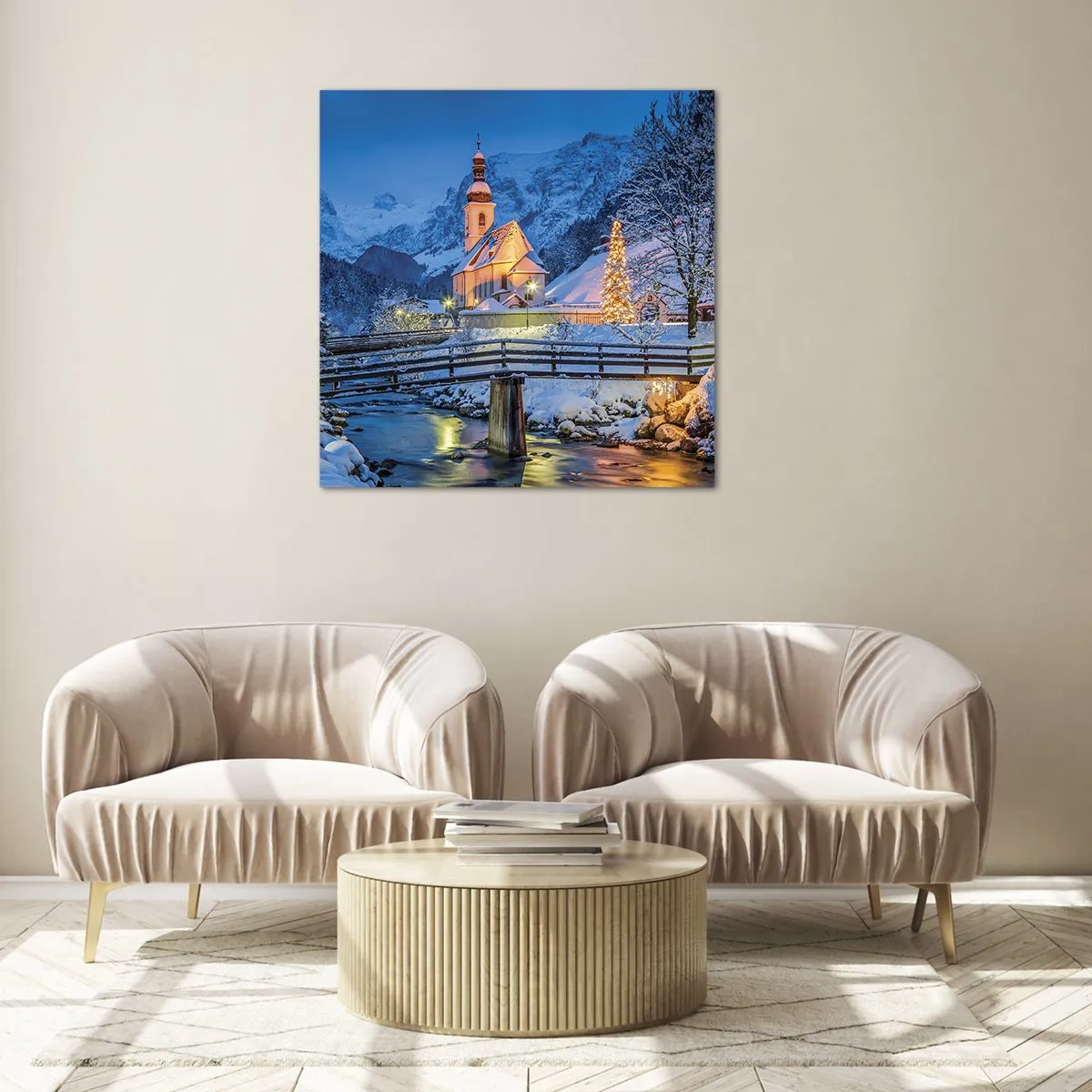 Obraz na skle - Duch Vánoc - 70x70 cm