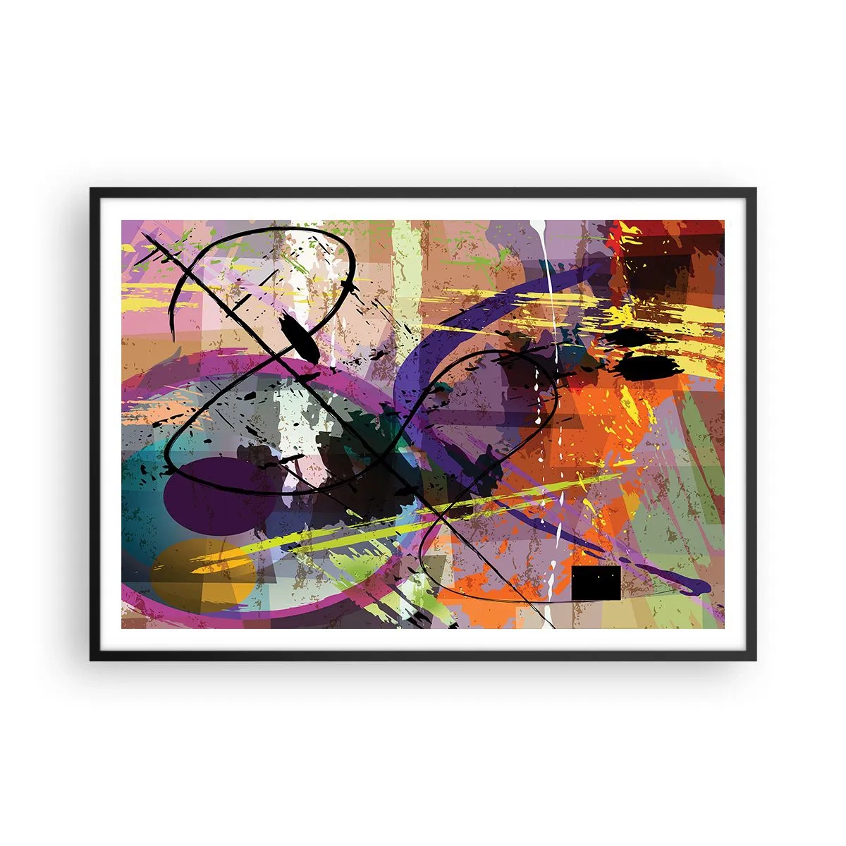 Plakát v černém rámu - Lze přímo nebo kolem - 100x70 cm